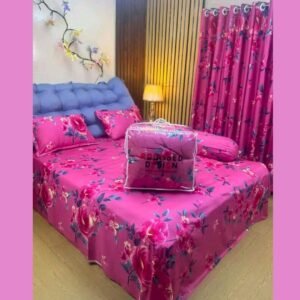 Pink leaf China Comforter (5 pics Set 10 Ounce)