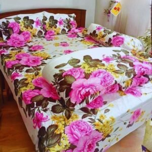 Pink Rose Luxury China Comforter (5 pics Set 10 Ounce )