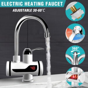 Instant Electric Hot Water Tap for Basin – ৫ সেকেন্ডে গরম পানি (Sink Mounted) – 3000W Fast Heating